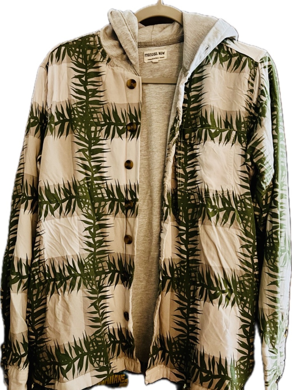 Ti Leaf Lei Button Down Hoodie